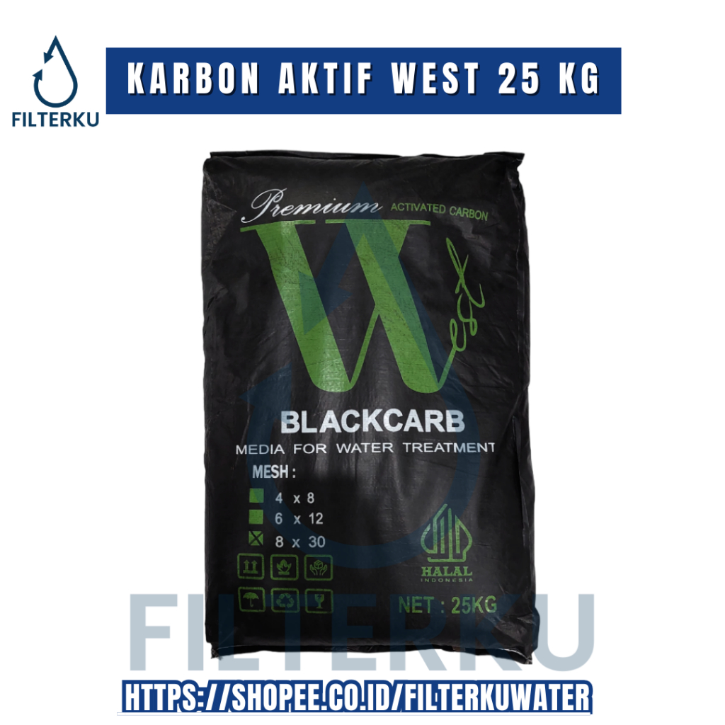 karbon aktif west 25 kg