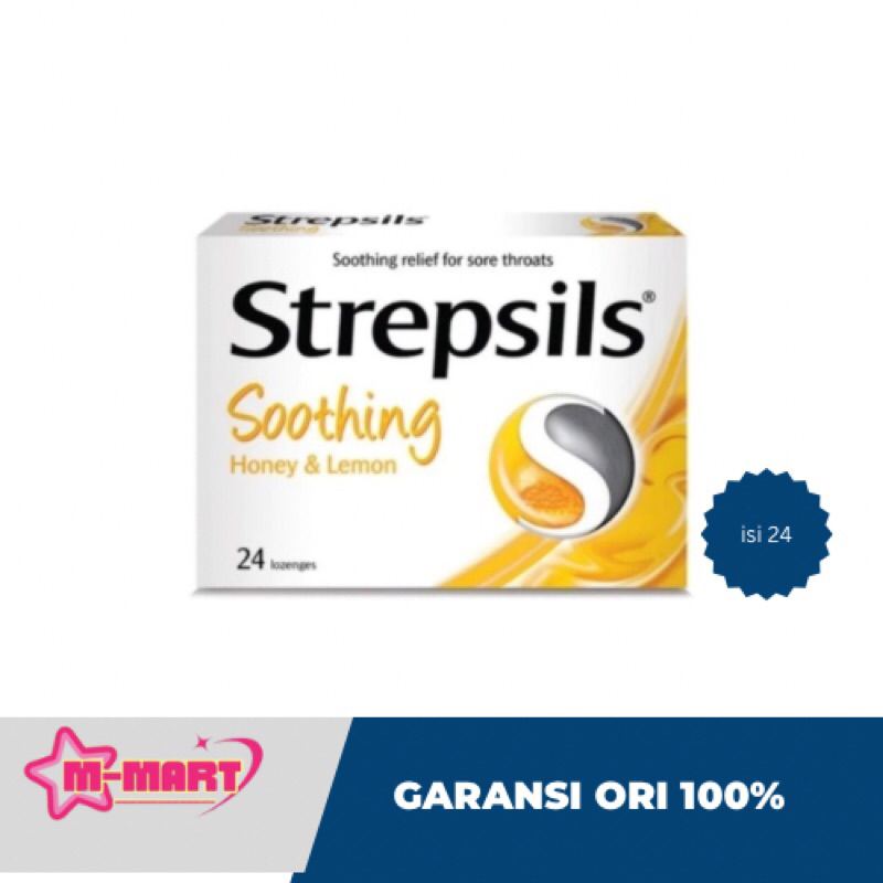 

Strepsils lozenges HONEY LEMON permen sakit tenggorokan / gatal isi 24