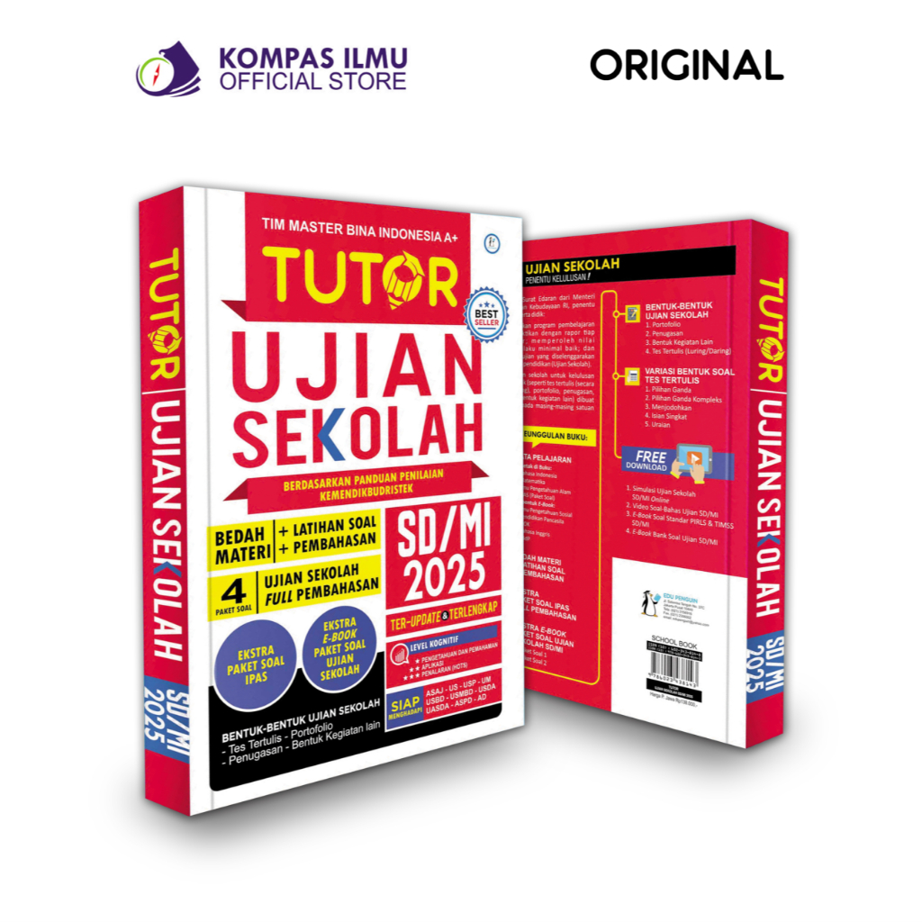 Buku Ujian Sekolah  SD MI 2025 - Tutor US SD MI 2025 Terupdate Terlengkap