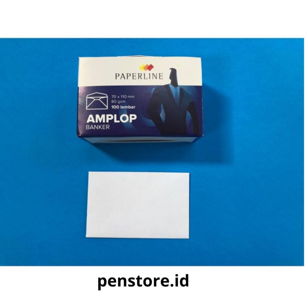 

Amplop Paperline Kecil uk. 70x110mm 80gr mini (banker) putih dos biru