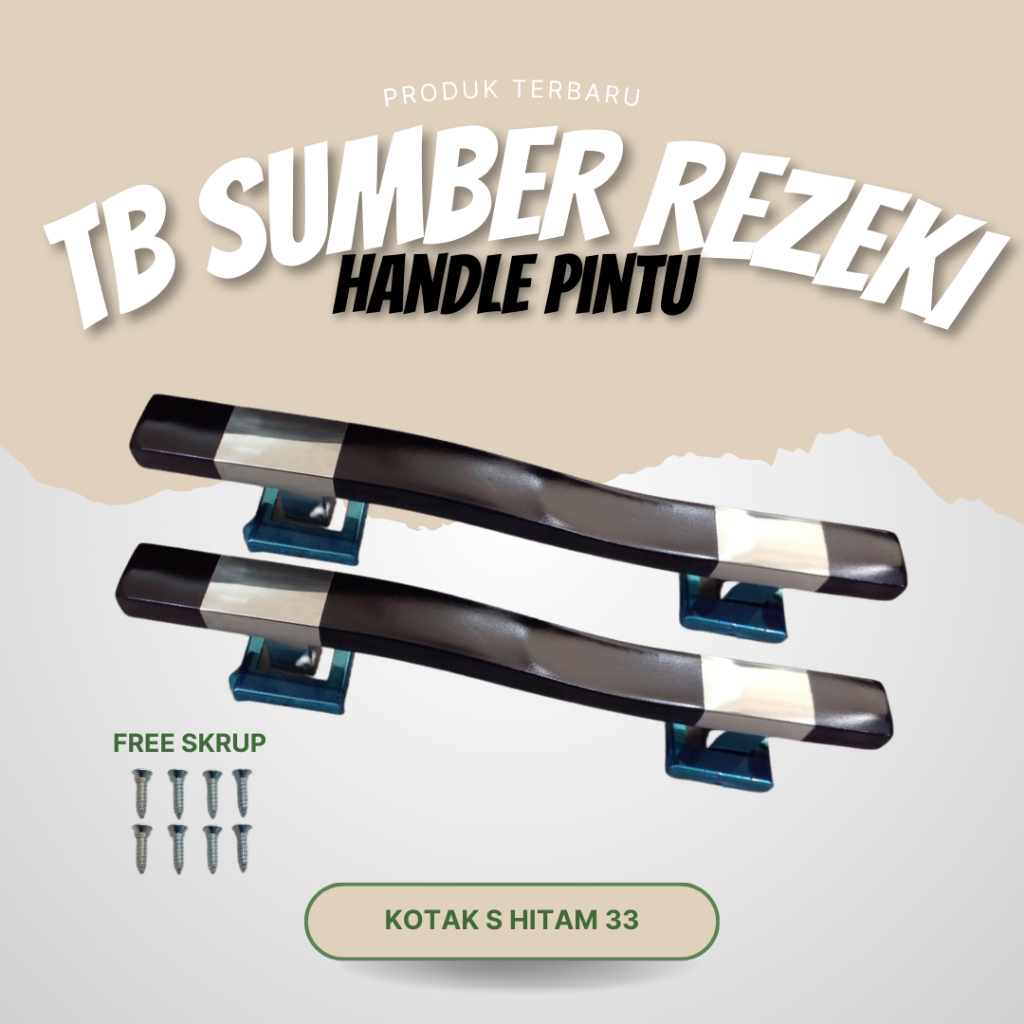 HANDLE PINTU/PEGANGAN PINTU MOTIF BARU/HANDLE KOTAK S HITAM