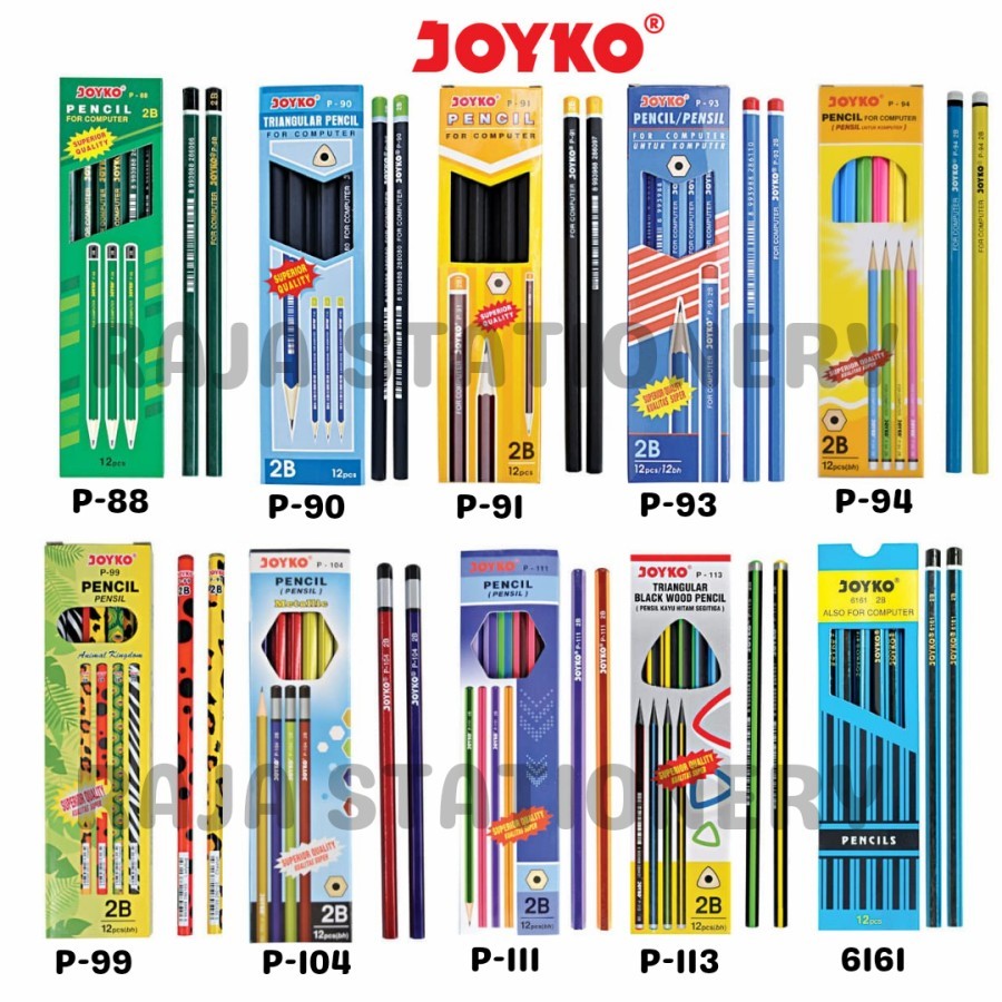 

Pensil Kayu Joyko HB 2B Pensil Joyko 2B Komputer Ujian - P-125
