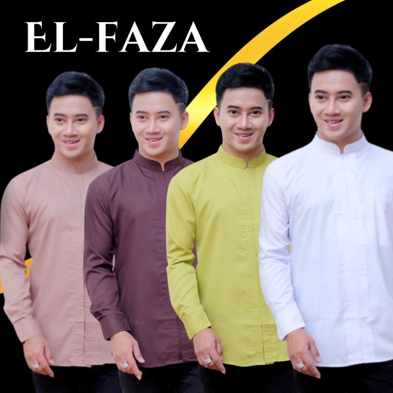 Baju Koko Pakaian Atasan Fashion Muslim Pria Laki Laki Dewasa remaja Lengan Panjang Azzahir Premium 