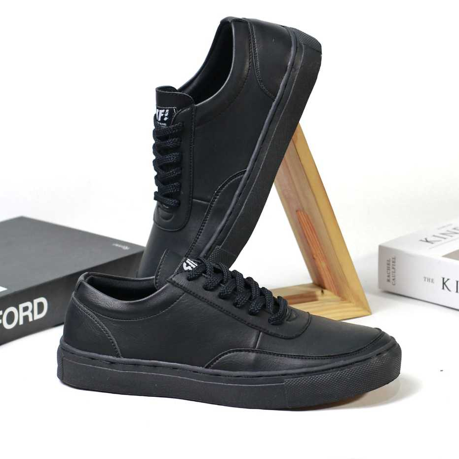 Sepatu Formal Pria Kulit Casual Hitam Tali Kerja Kantor Pantofel | Sepatu Semi Formal Pria | Sepatu 