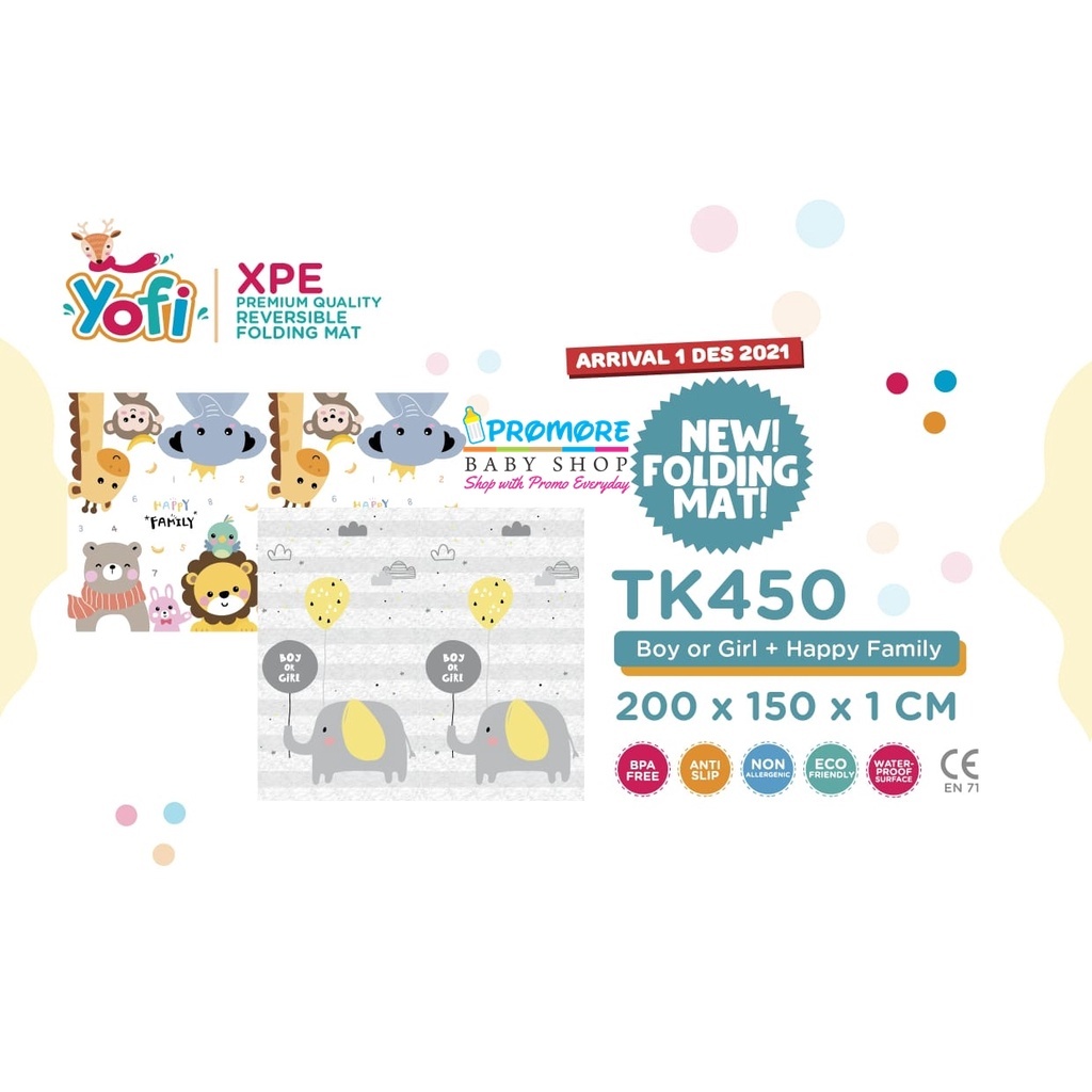 Yofi Folding Playmat Matrass Bermain