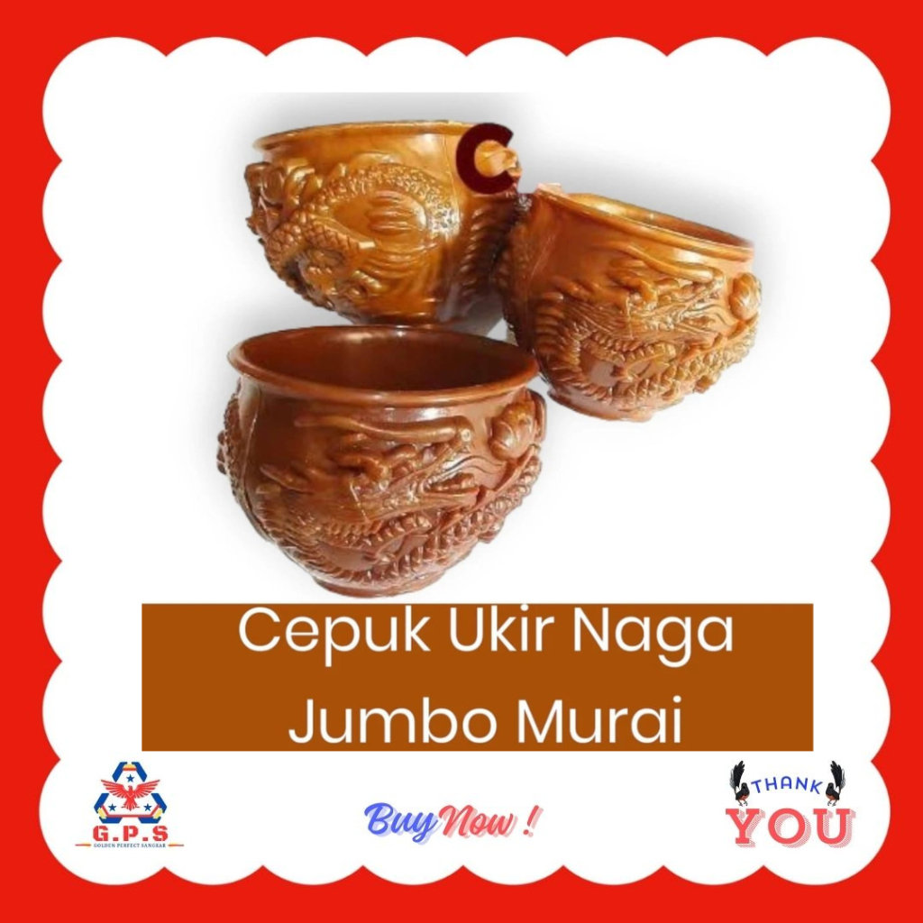 Cepuk Burung Murai Jumbo Ukir Naga Isi 2