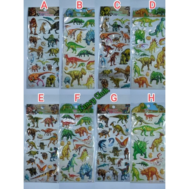 

Sticker Stiker Cute 3D Dinosaur Sticker Dinosaurus