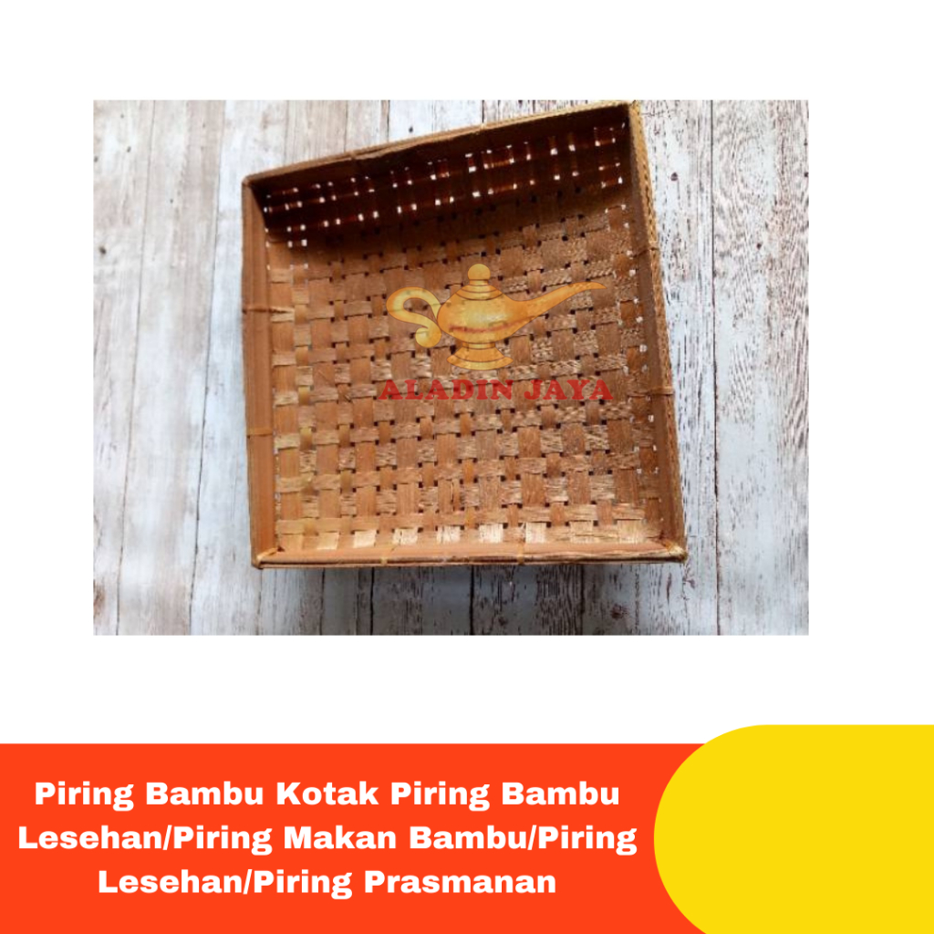 Piring Bambu Kotak Piring Bambu Lesehan/Piring Makan Bambu/Piring Lesehan/Piring Prasmanan