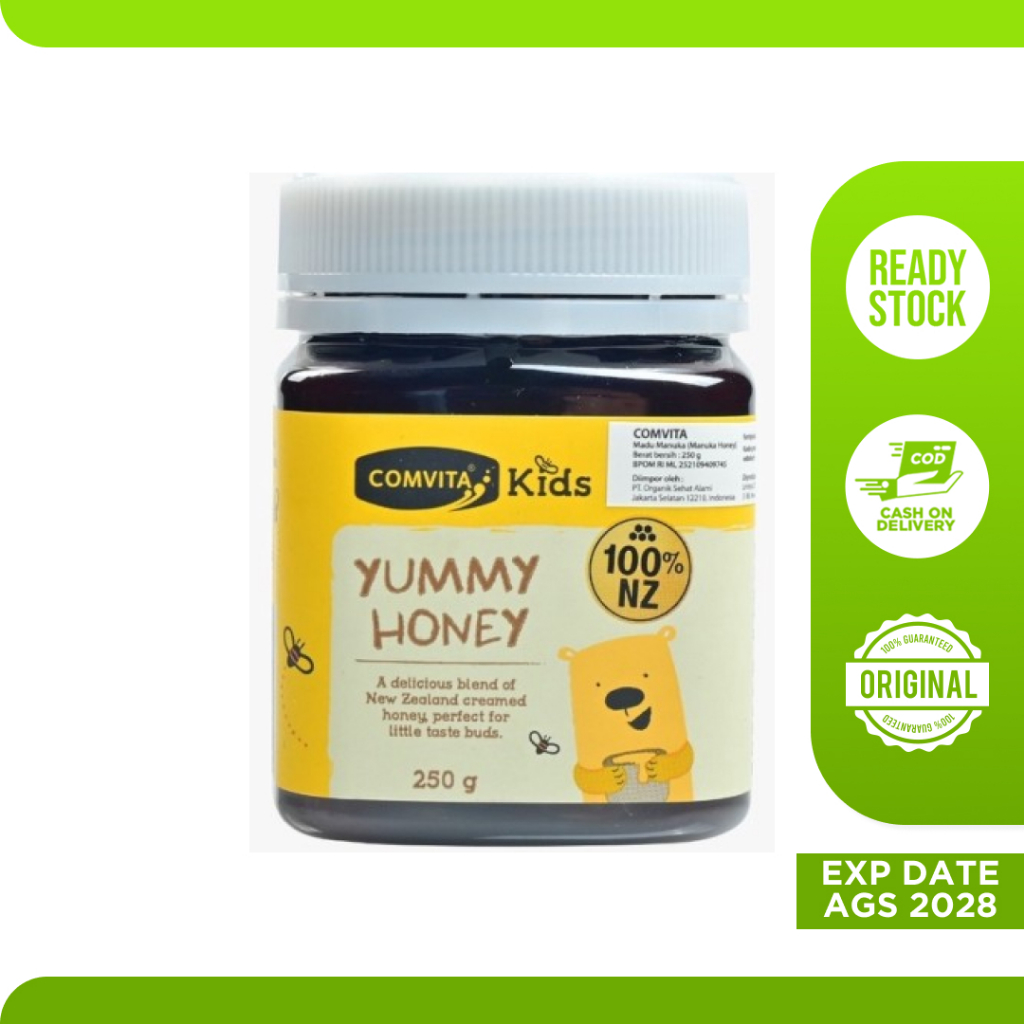 

COMVITA Kids Madu Anak Yummy Honey 250 gr - Original Manuka New Zealand Bapil Sakit Tenggorokan Imun