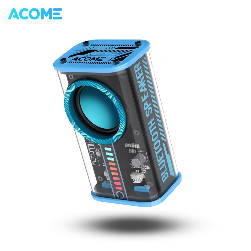 Acome A8 Speaker Bluetooth Portable 5.3 Transparant Super Bass TWS Original