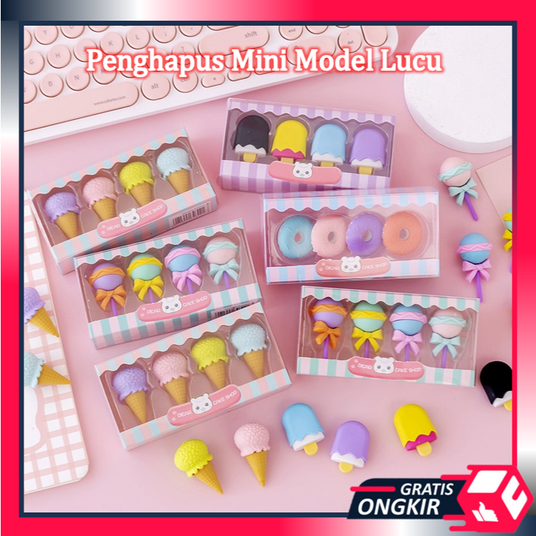 

Gratis Ongkir - S5673 Penghapus Model Ice Cream Donat Lolipop / Penghapus Pensil Karakter Lucu