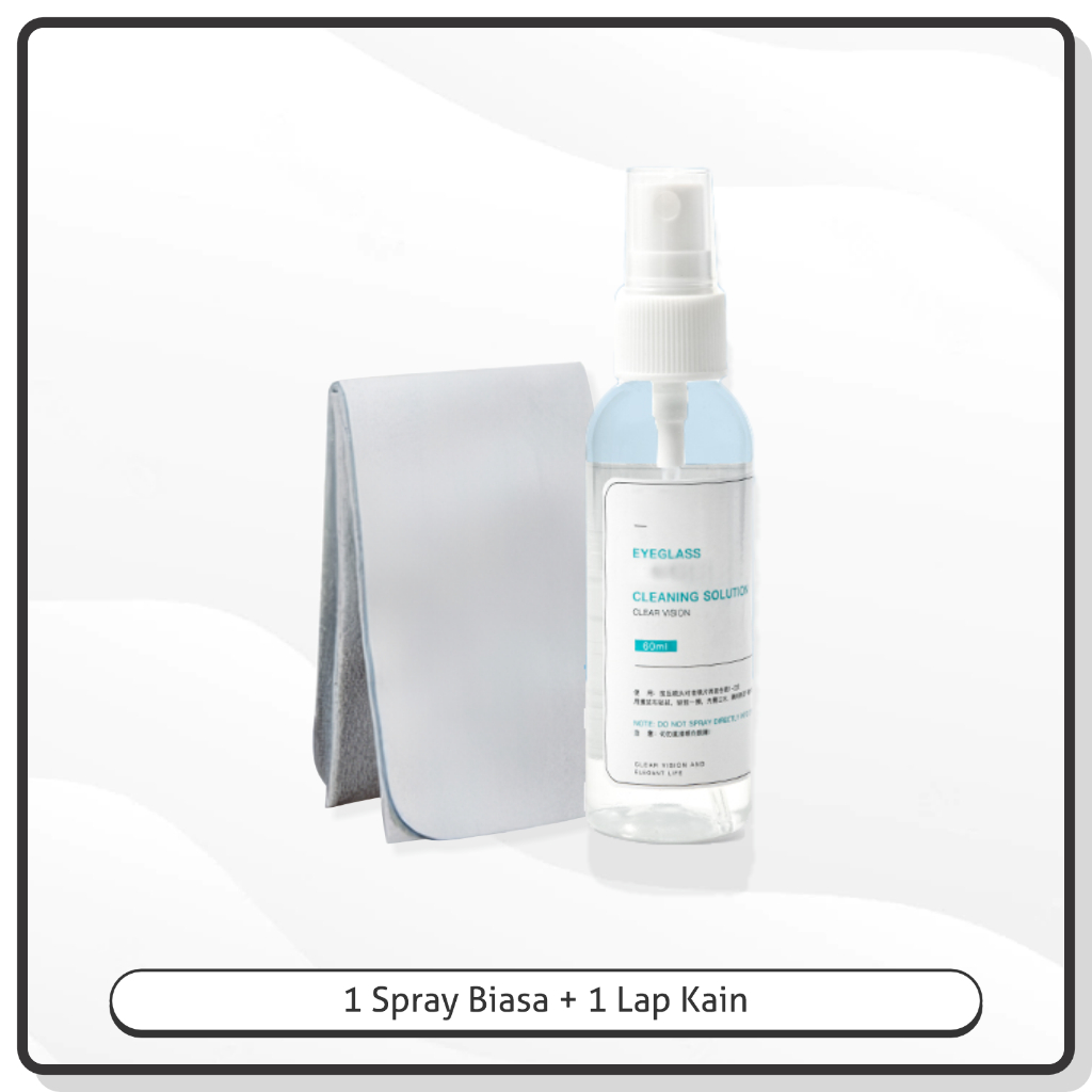 La Chapella - Cairan Pembersih Biasa Anti Fog Spray Lensa/Kacamata/hp/Kamera/Jam Tangan Cleaner Spray Termurah Free Lap P007 P010-1Botol+1Kain