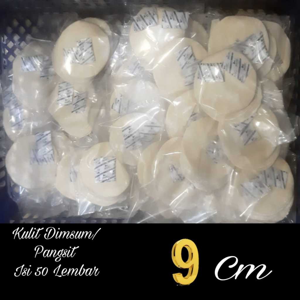 

Kulit Dimsum/Pangsit/Somay/Gyoza Bulat 9cm Isi 50 Lembar