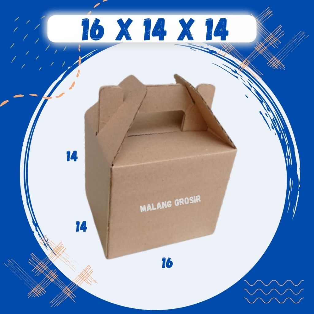 

Kardus Jinjing 16x14x14 Gable Box Dus Parcel Packing Buah Hampers Kemasan Idul fitri