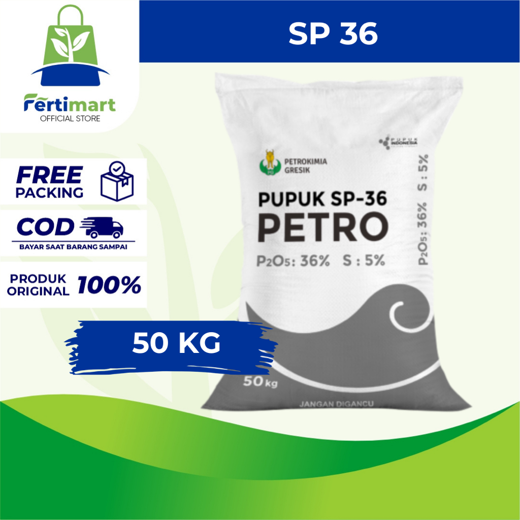 Fertimart - Pupuk SP-36 Petro Non Subsidi 50 kg Pupuk P205 Fosfor Petrokimia Gresik