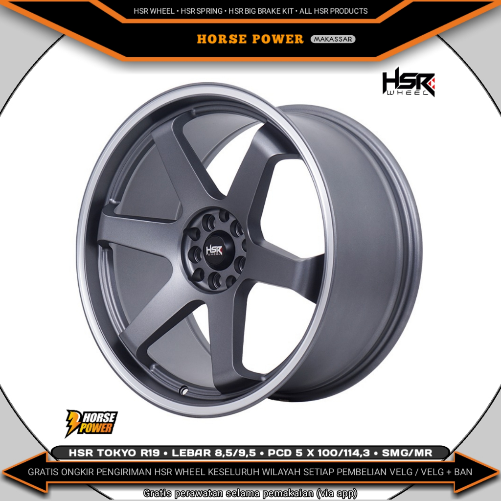Velg R19 • Mobil 5 Baut Roda • Pcd 5 x 100/114,3 • Hsr Tokyo