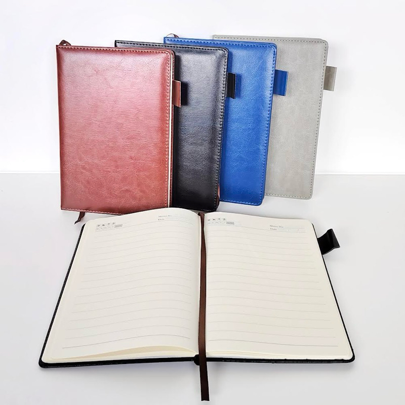 

AG 36 Buku Agenda Leather Cover Not/ Buku Catatan Sampul Kulit A5 100 Lembar Desain Elegan/