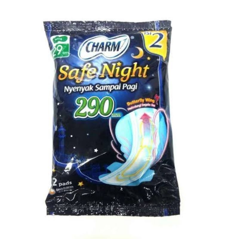 Charm safe night sachet isi 2 290mm & 350 mm