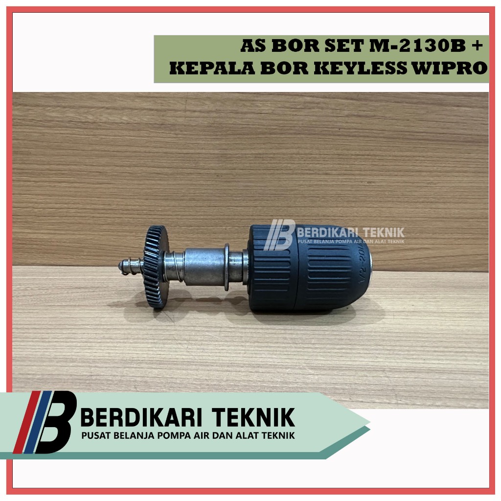 As Bor M 2130 M2130 M-2130 M-2130B Modern Set Komplit + Kepala Bor Keyless Wipro + Baut Pengunci