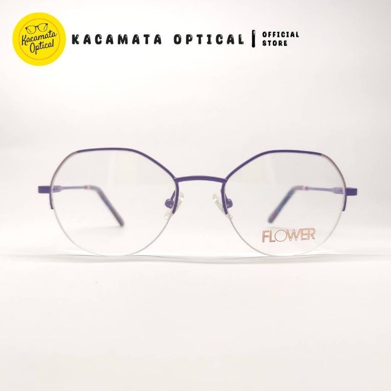 KACAMATA OPTICAL - Frame KMO810 Half Frame Unggu Besi Plastik