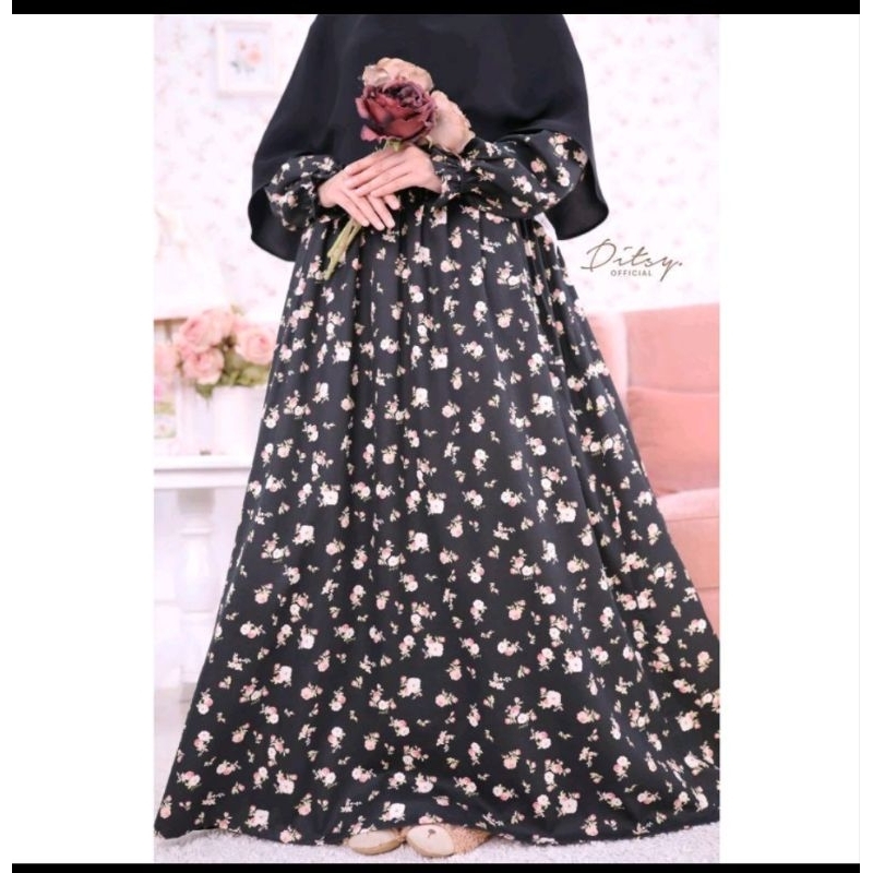 DITSY RUELLE JETBLACK DITSY NIGHTGOWN