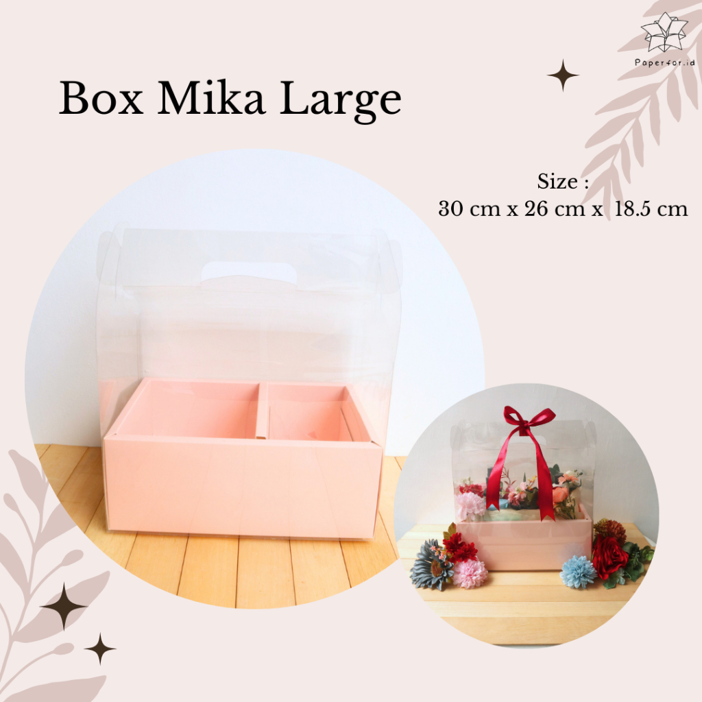 

ECER Box Mika Transparan Kotak / Flower Box / Hampers Box /pcs