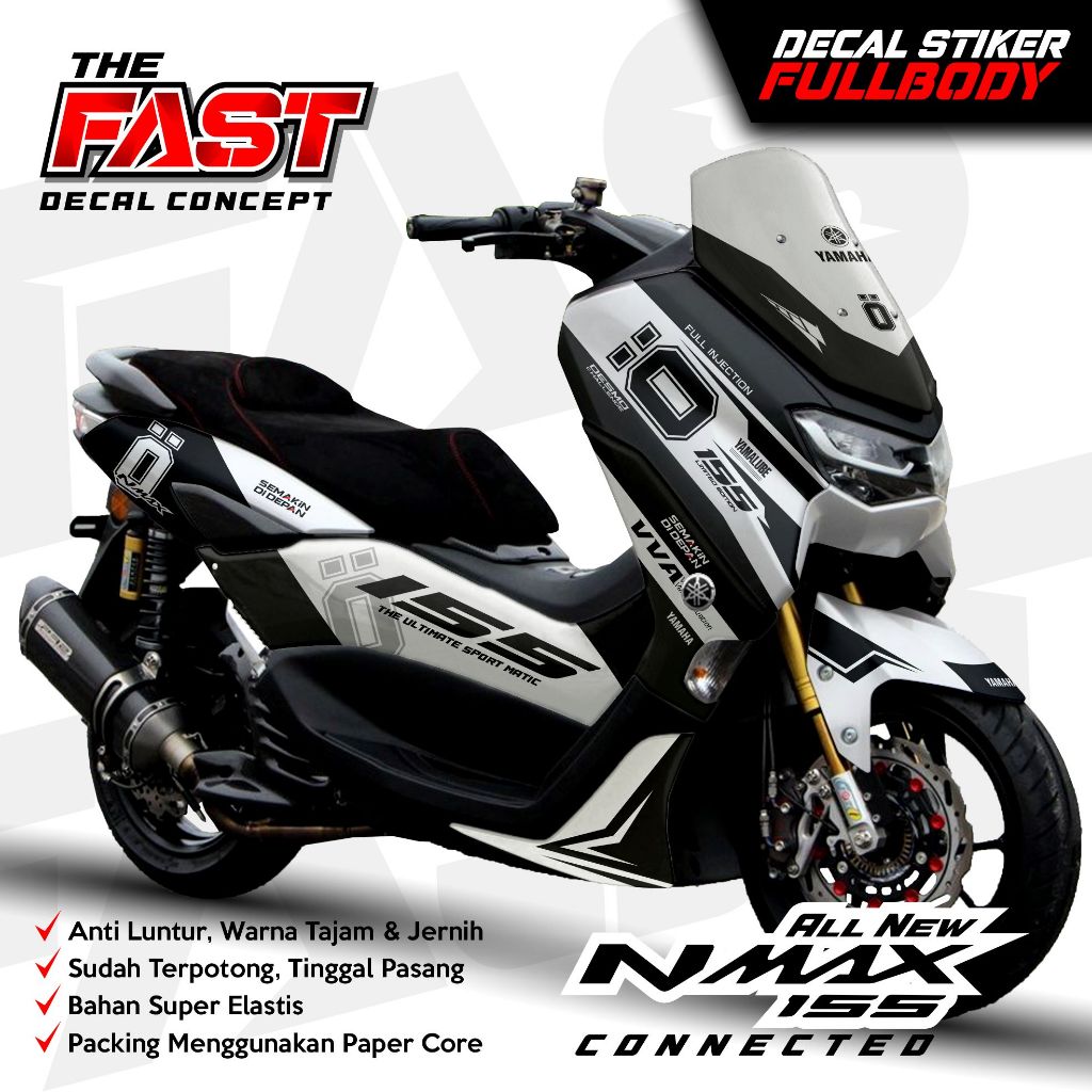 Decal Stiker Anti Luntur Bisa Cod Yamaha Nmax 155 New Fullbody Ohlins Decal Sticker nmax new / stike