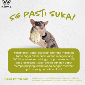 ADEWAP GLIDER Frozen Food Brocolli Meatball Glider Chicken For Sugar Glider