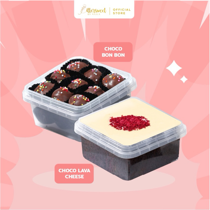 

PAKET CHOCO BON BON + DESSERT BOX / LAYER BOX BITTERSWEET BY NAJLA