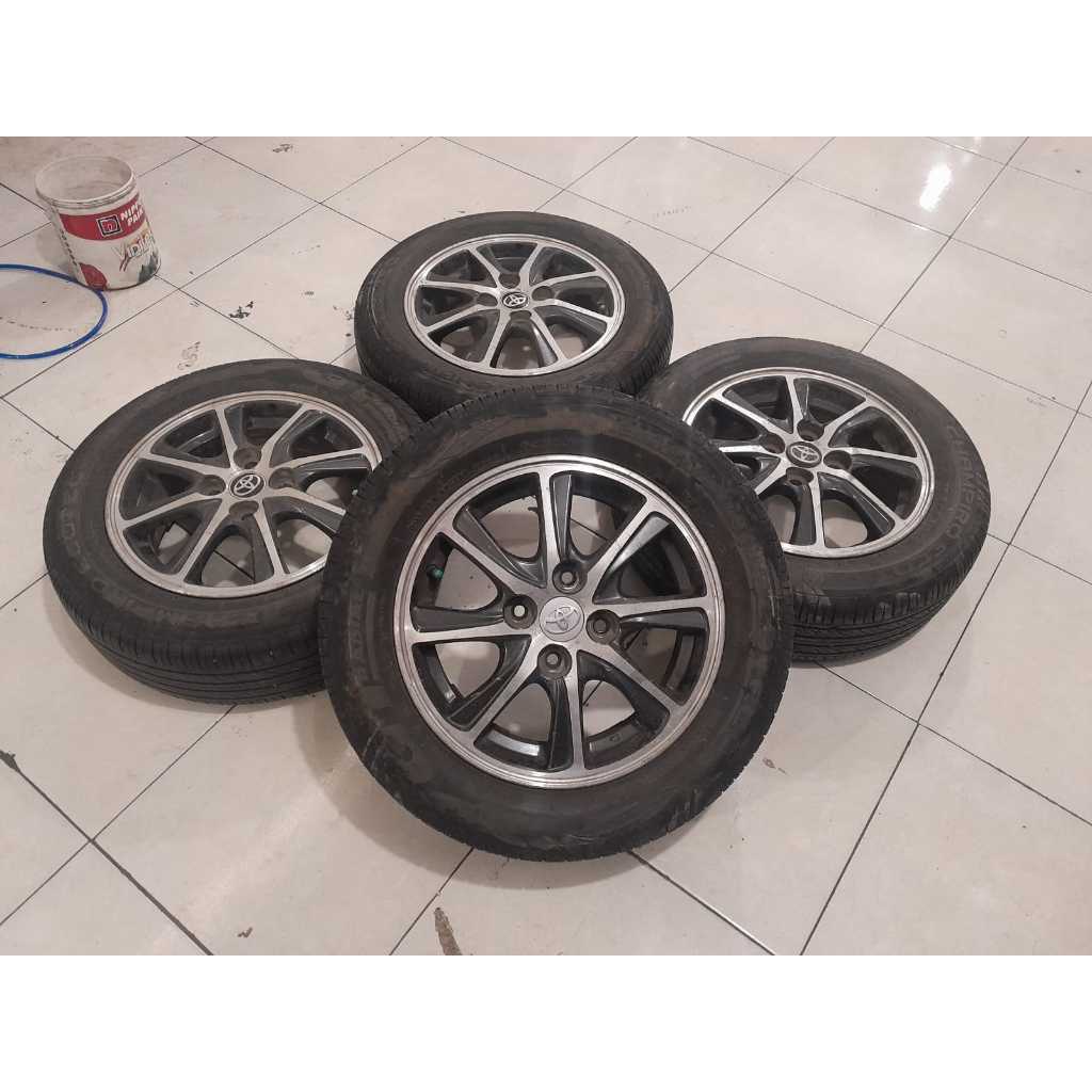Velg Bekas Ring 14 Lubang 4 STD CALYA R14X5 4X100 ET45 BAN 175 65 R14