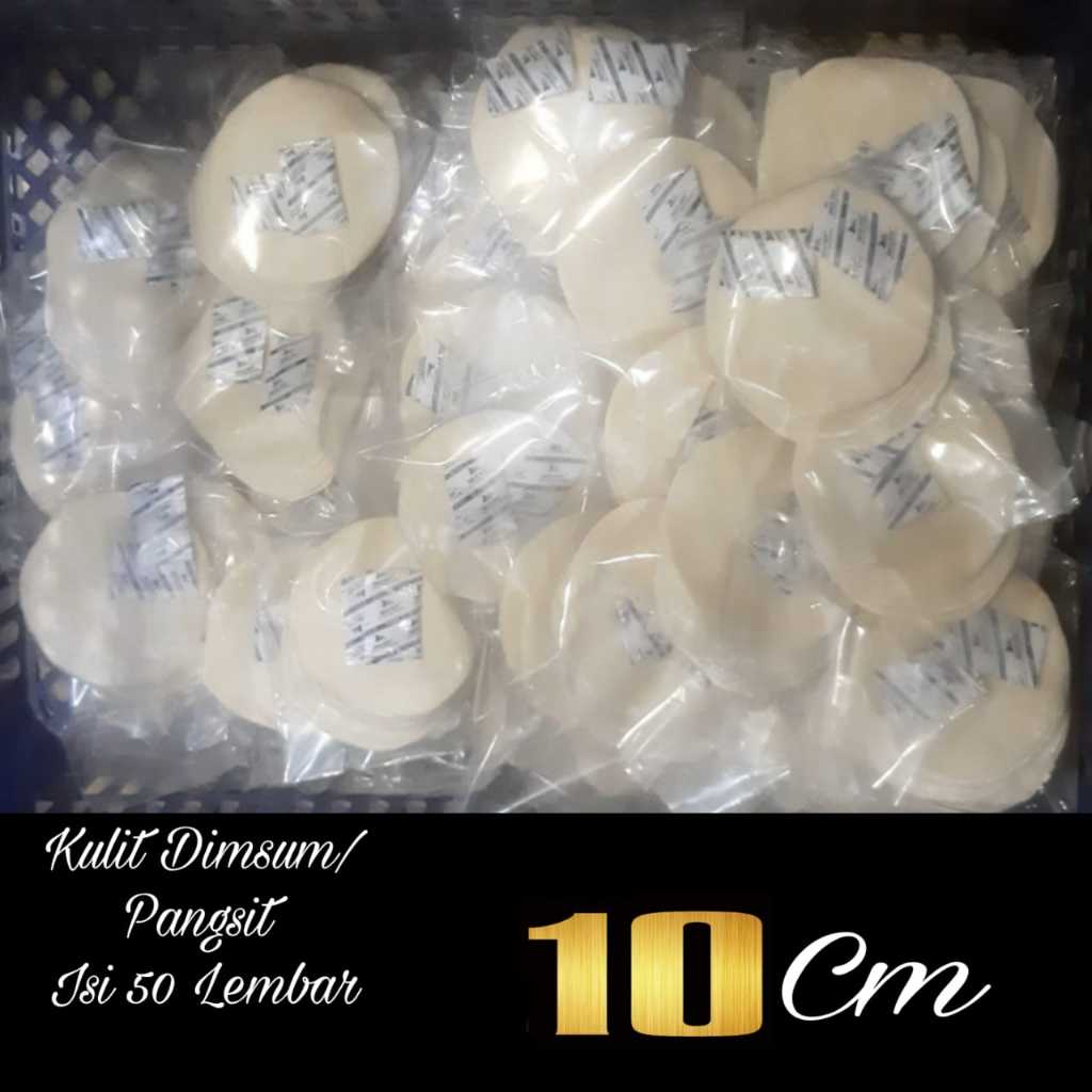 

Kulit Dimsum/Pangsit/Somay/Gyoza Bulat 10cm Isi 50 Lembar