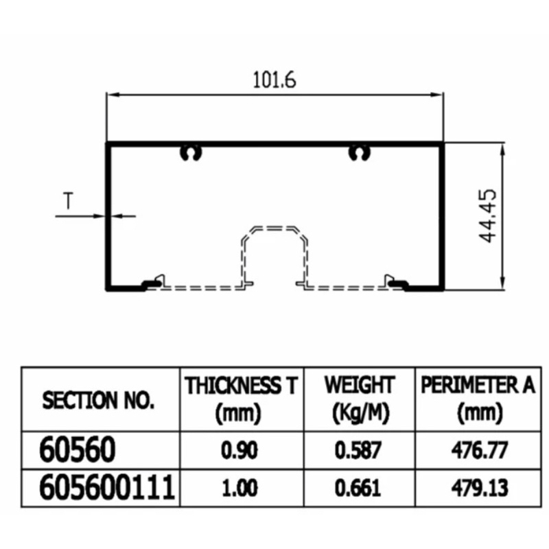 Aluminium Dacon Kusen 4" 60560 Kusen Polos Sekrup Aluminium Batangan