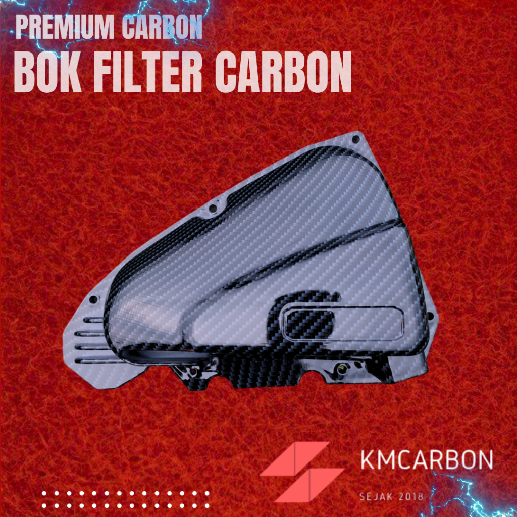 COVER TUTUP FILTER BEAT SCOOPY 2015 - 2019 CARBON