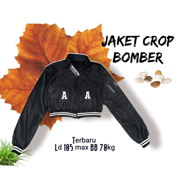 JAKET WANITA  PARASUT BOMBER CROP