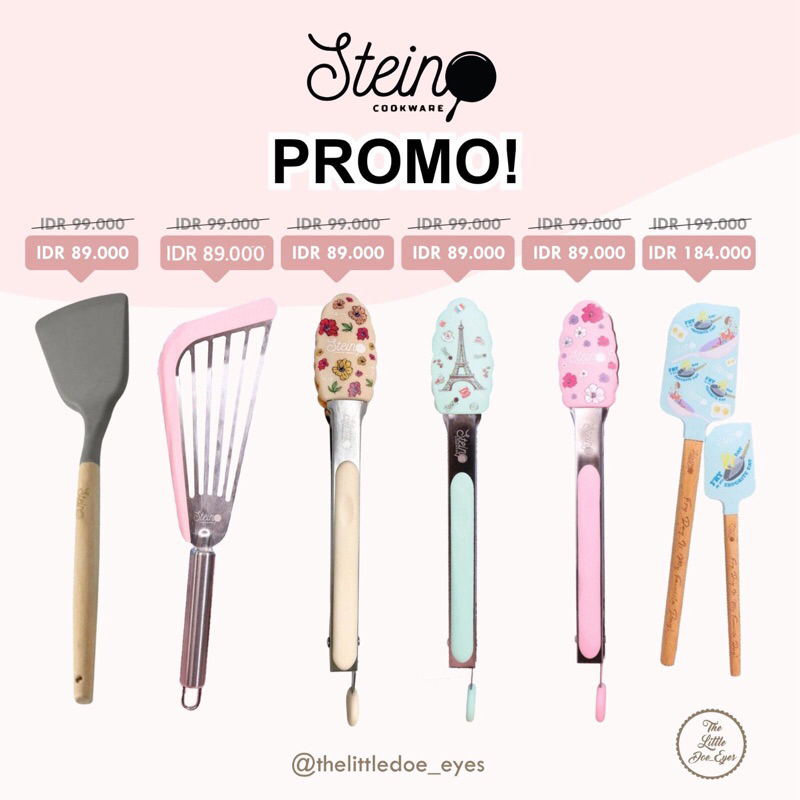 [READY] Stein Cookware Sutil Spatula Choco Latte Soup Flamingo Muffin