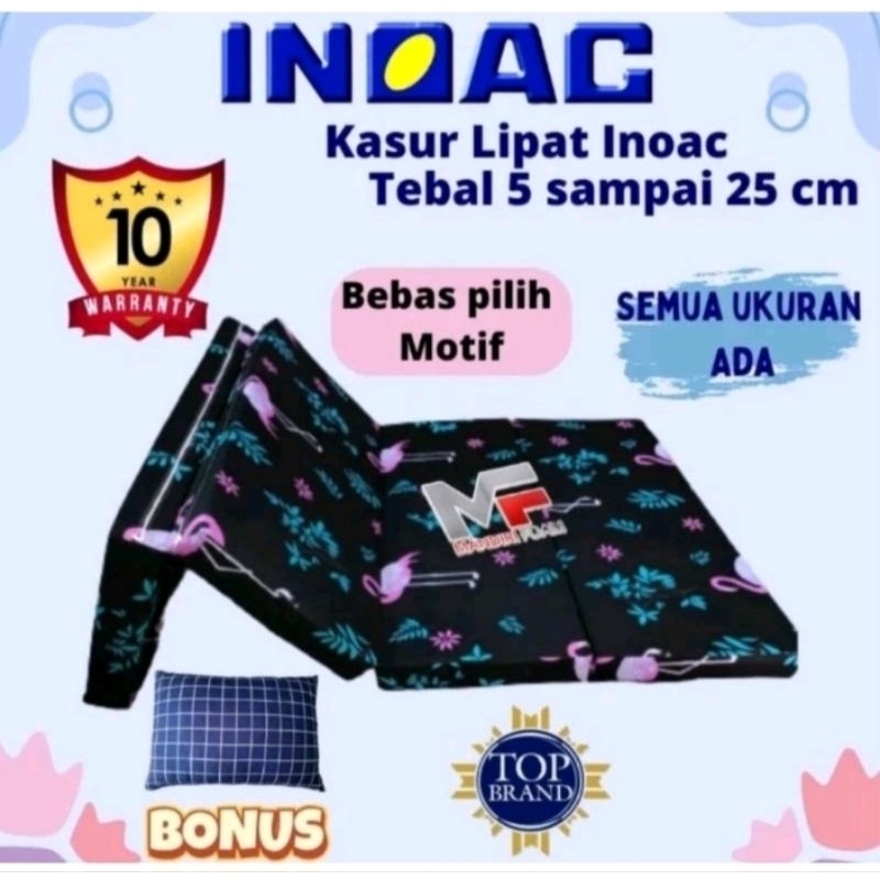 Kasur Lipat Busa Super 3 Inoac Tebal Busa 15 CM Cuci Gudang