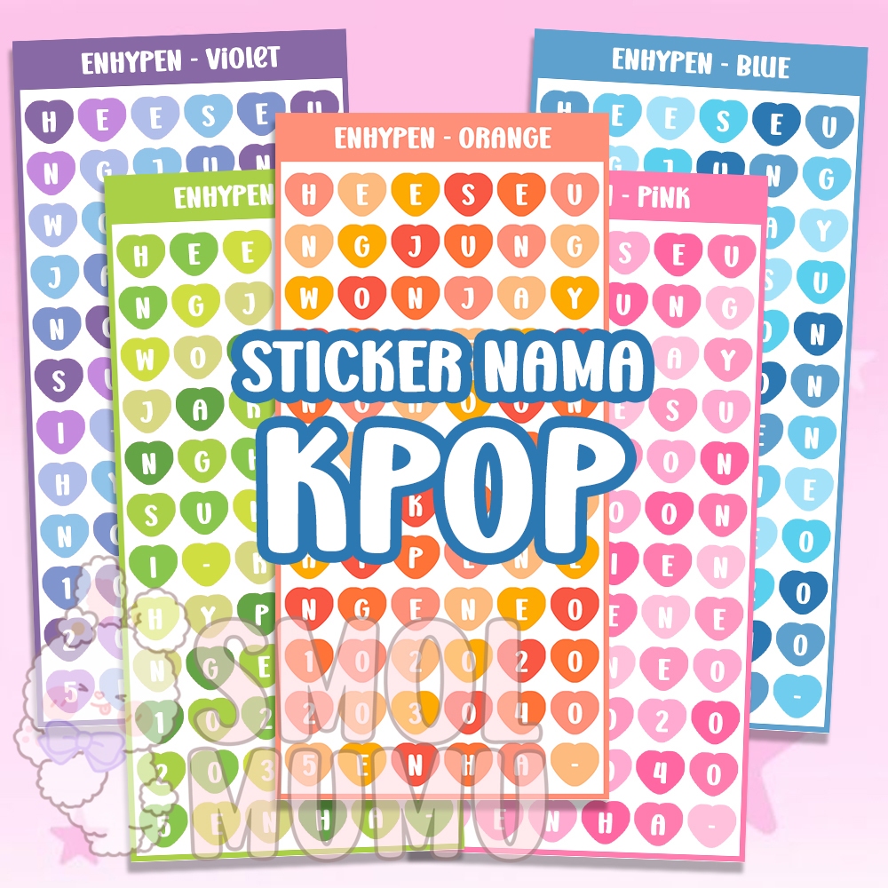 

STICKER ALPHABET KPOP STIKER NAMA