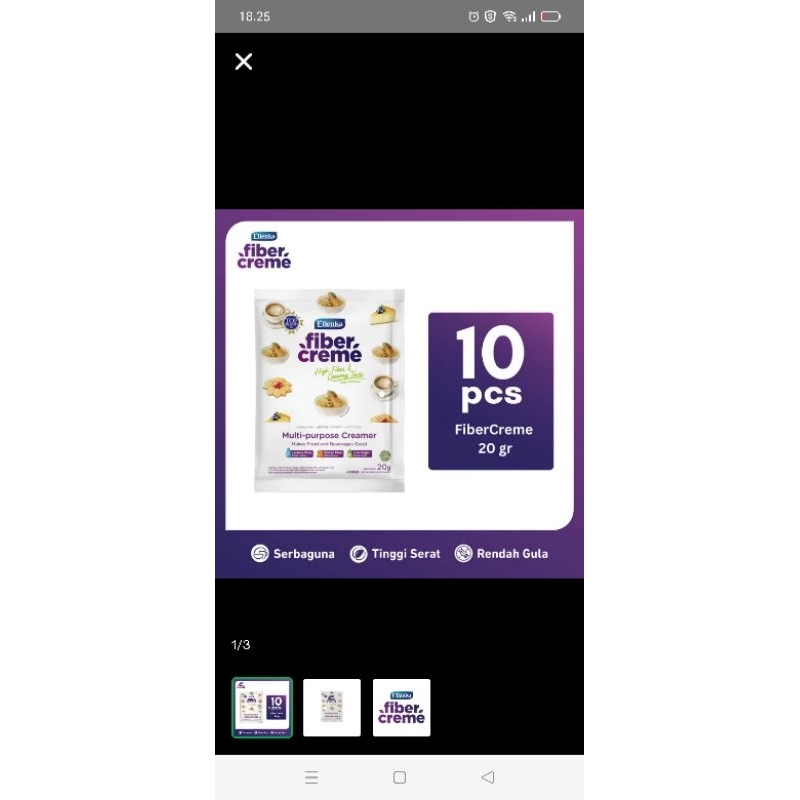 

Fibercreme 20gr isi 10 sachet / krimer / cremer