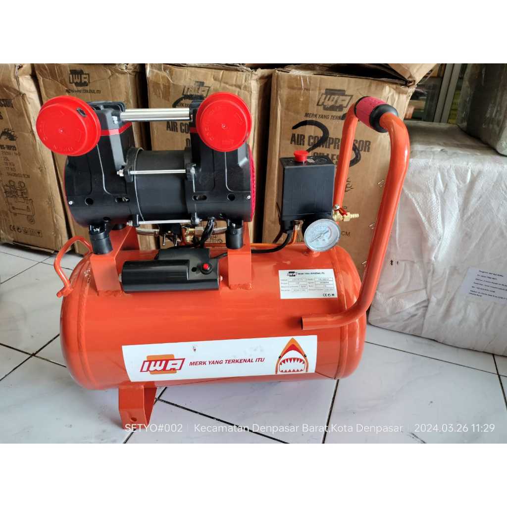 HEMAT Kompresor 1 Hp 25 Liter Oiless MATRIX kompresor Silent