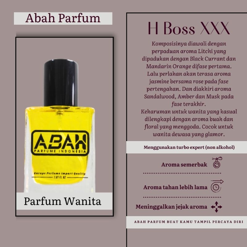 Abah Parfume parfum HUGO BOSS XXX parfum wanita parfum tahan lama