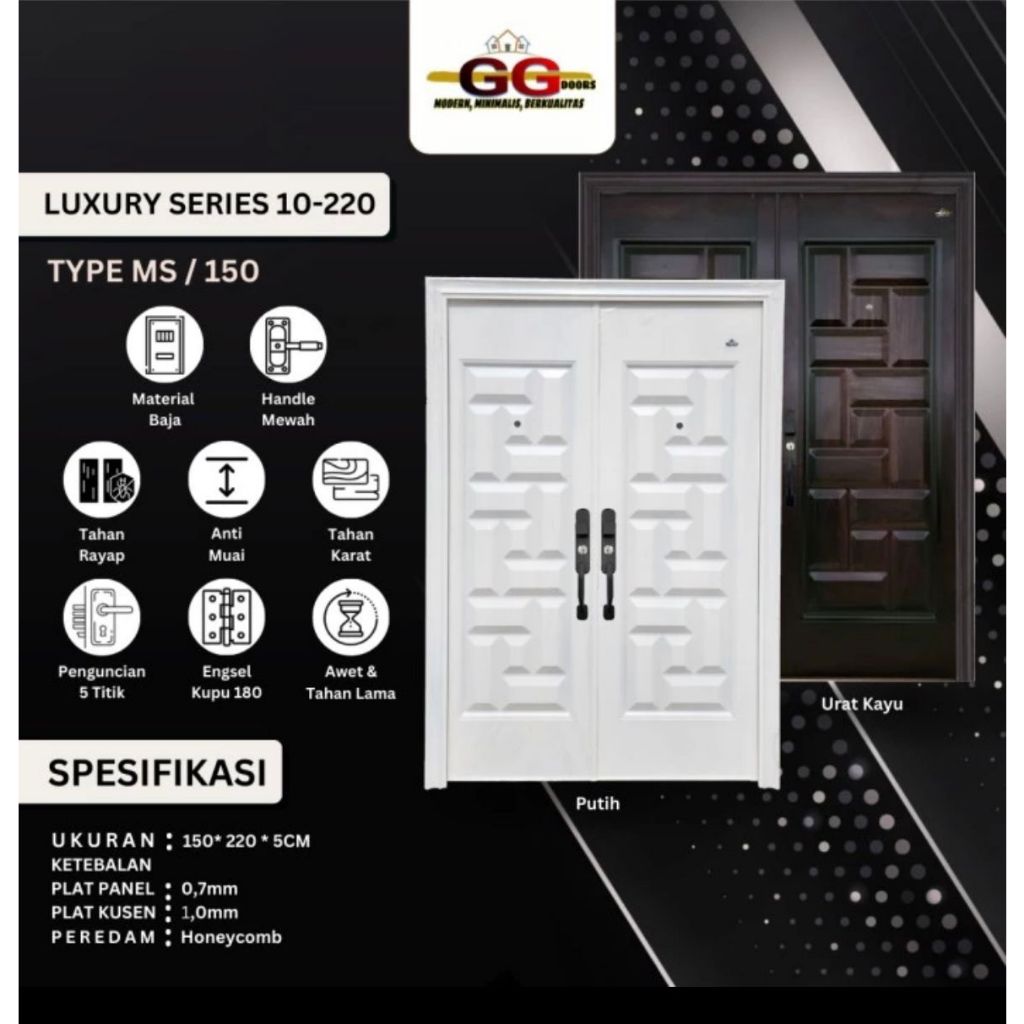 Pintu Baja GG-LUXURY Double 06.220 -