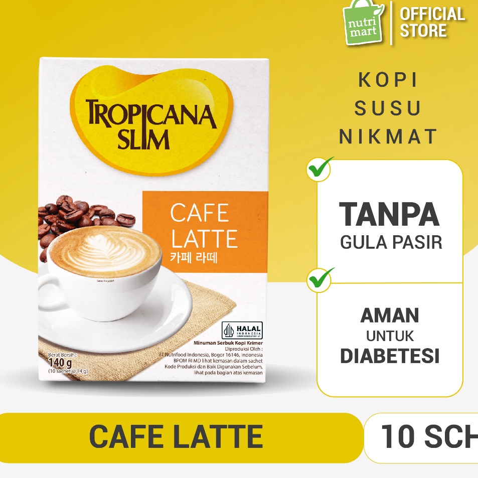 

Update Tropicana Slim Cafe Latte 1 Sachet 14gr Kopi Susu Nikmat Tanpa Gula Pasir