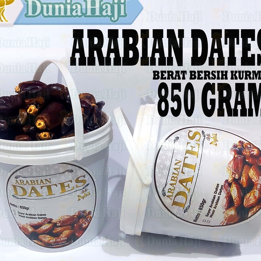 

D2289 Kurma Arabian Dates Kemasan Ember 85GR Bukan Kurma Sukari AlQossim Al Qosim Al Qassim