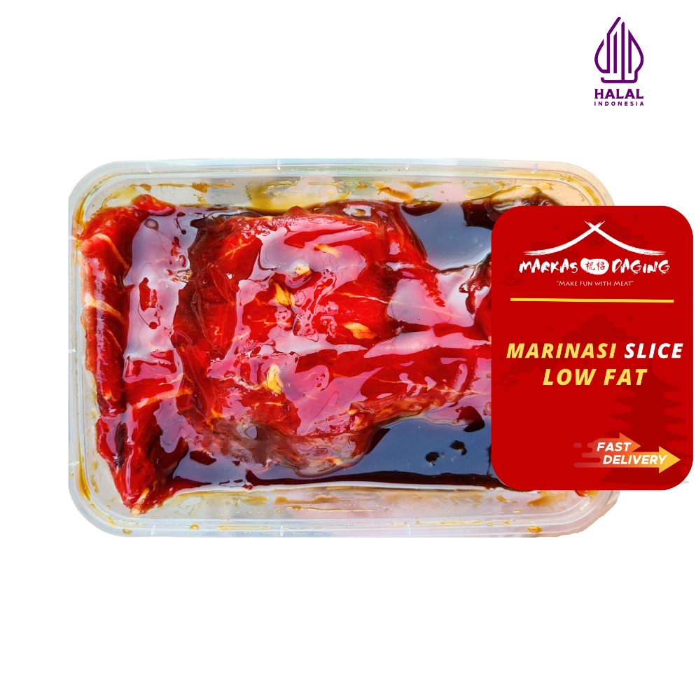 

Hanya disini MARINASI LOWFAT slice beef daging sapi marinasi HALAL