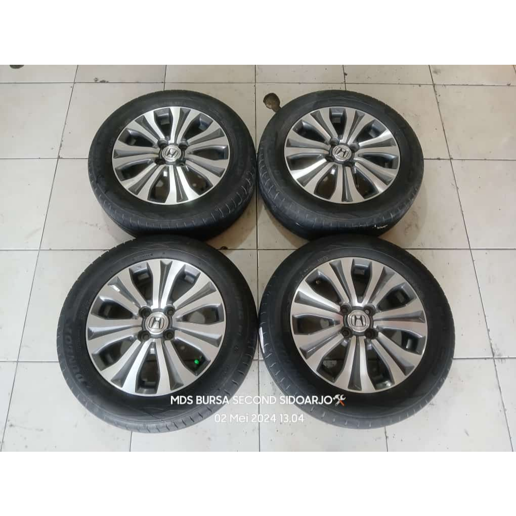 VELG MOBIL BEKAS OEM HONDA FREED RING15 4X100 + BAN 195 60 R15