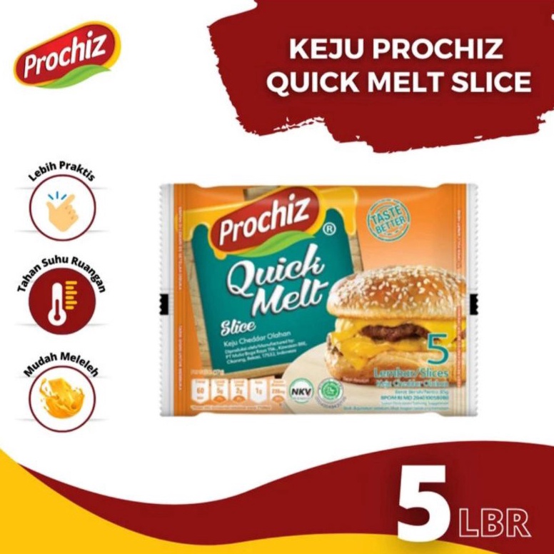 

Ekslusif disini Keju Prochiz Quick Melt Slices 5 Single