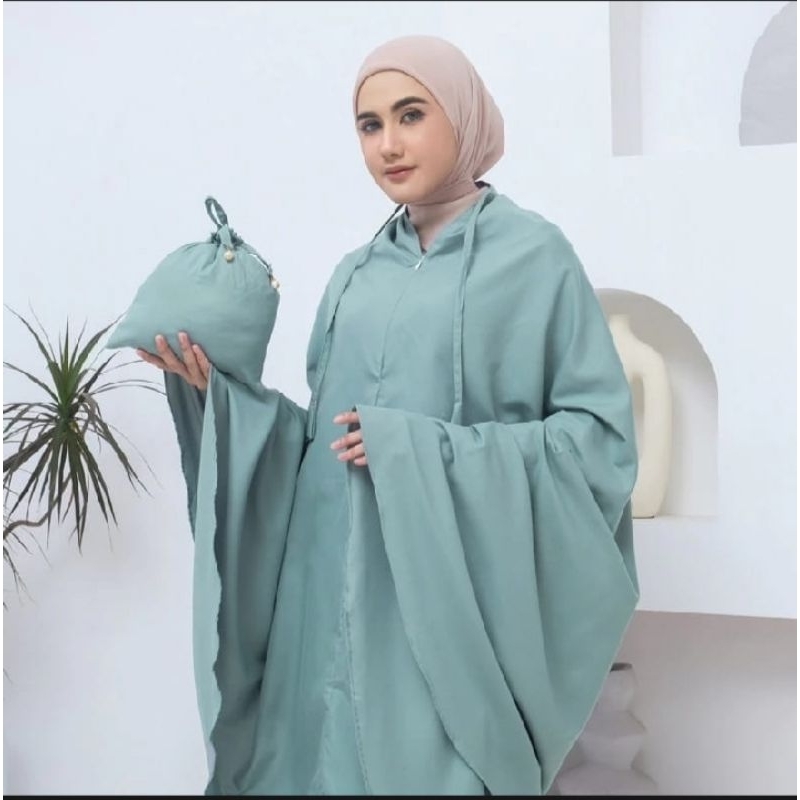 Mukena Traveling Pouch Katun Rosella Polos