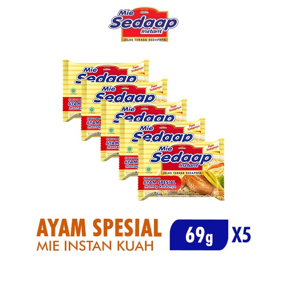 

Serba diskon Sedaap Mie Instan Ayam Spesial 69 gr x5