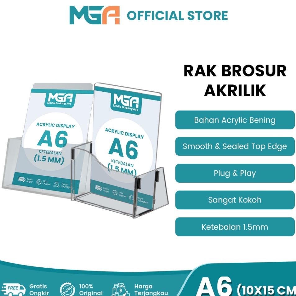 

Spesial Murah RAK BROSUR AKRILIK A6 TEMPAT DISPLAY BROSUR ACRYLIC DISPLAY
