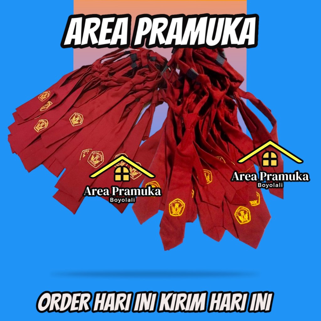 Dasi SD bordir perekat / dasi sd instan panjang